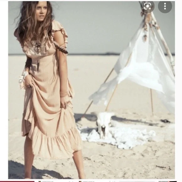 Spell Designs Rare Woodstock Backless Maxi Size 8AU or Small **Vintage!! 🍑💕 - Picture 3 of 4